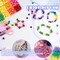 700Pcs Pony Beads for Bracelet Making Kit, 600Pcs/24 Colors Plastic Rainbow Hair Bead and 100pcs Letter Beads Charms for DIY Craft Jewelry Making Y2k Customizable Named Beads
